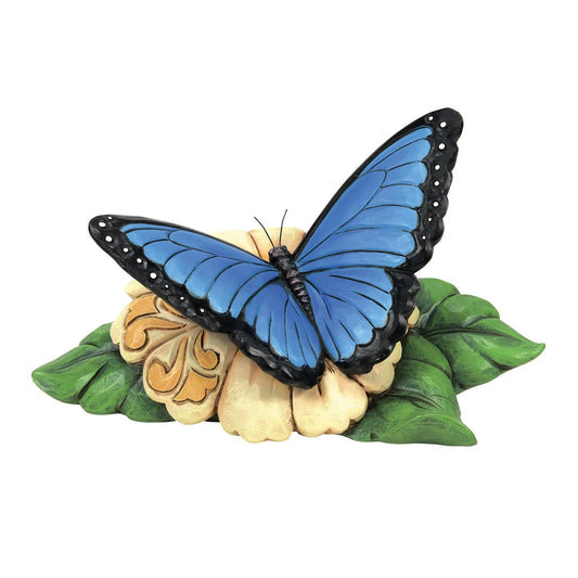 RockArt Atelier “Azure Bloom” Butterfly Figurine – 3”