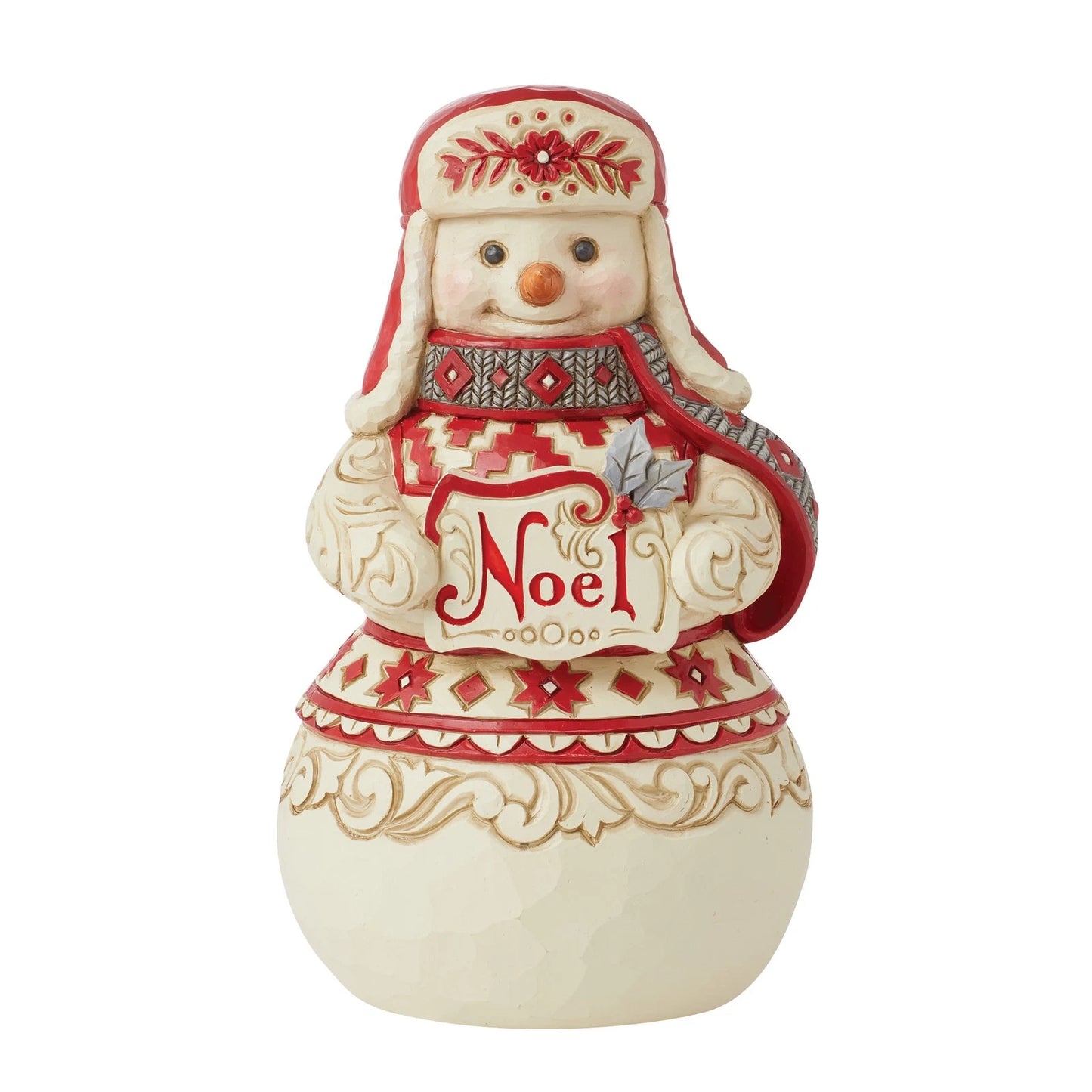 RockArt Atelier “Nordic Noel” Snowman Figurine – 6.8”