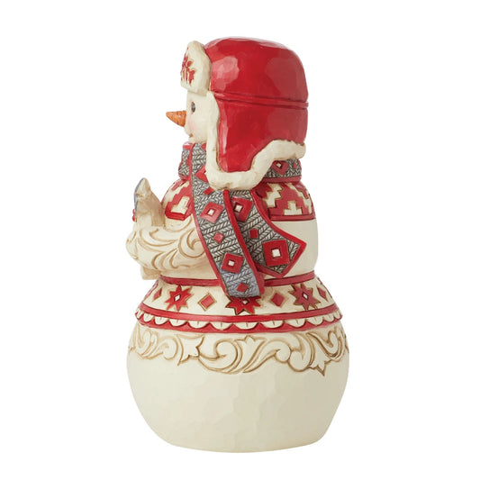 RockArt Atelier “Nordic Noel” Snowman Figurine – 6.8”