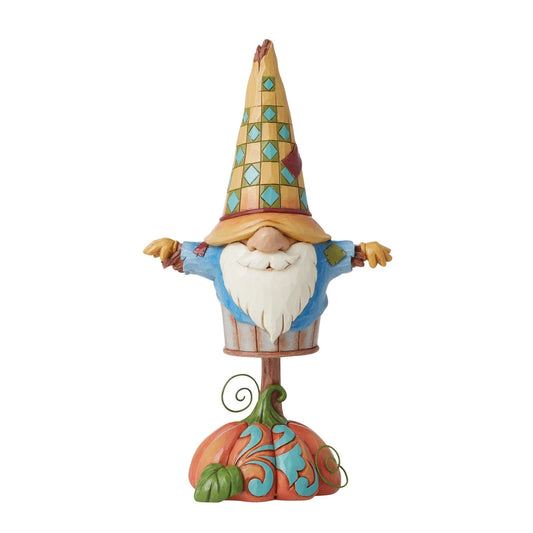 RockArt Atelier “Harvest Keeper” Scarecrow Gnome Figurine – 8.3”