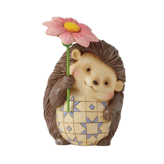 RockArt Atelier “Blooming Kindness” Hedgehog Figurine – Miniature Edition
