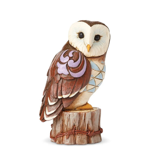 RockArt Atelier “Silent Wisdom” Owl Figurine – Miniature Edition